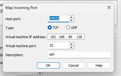 vmware nat setings